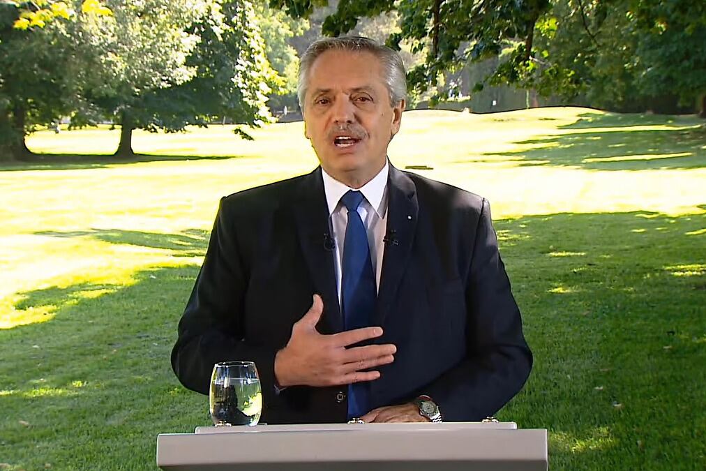 Alberto Fernández anunció el acuerdo con el FMI.