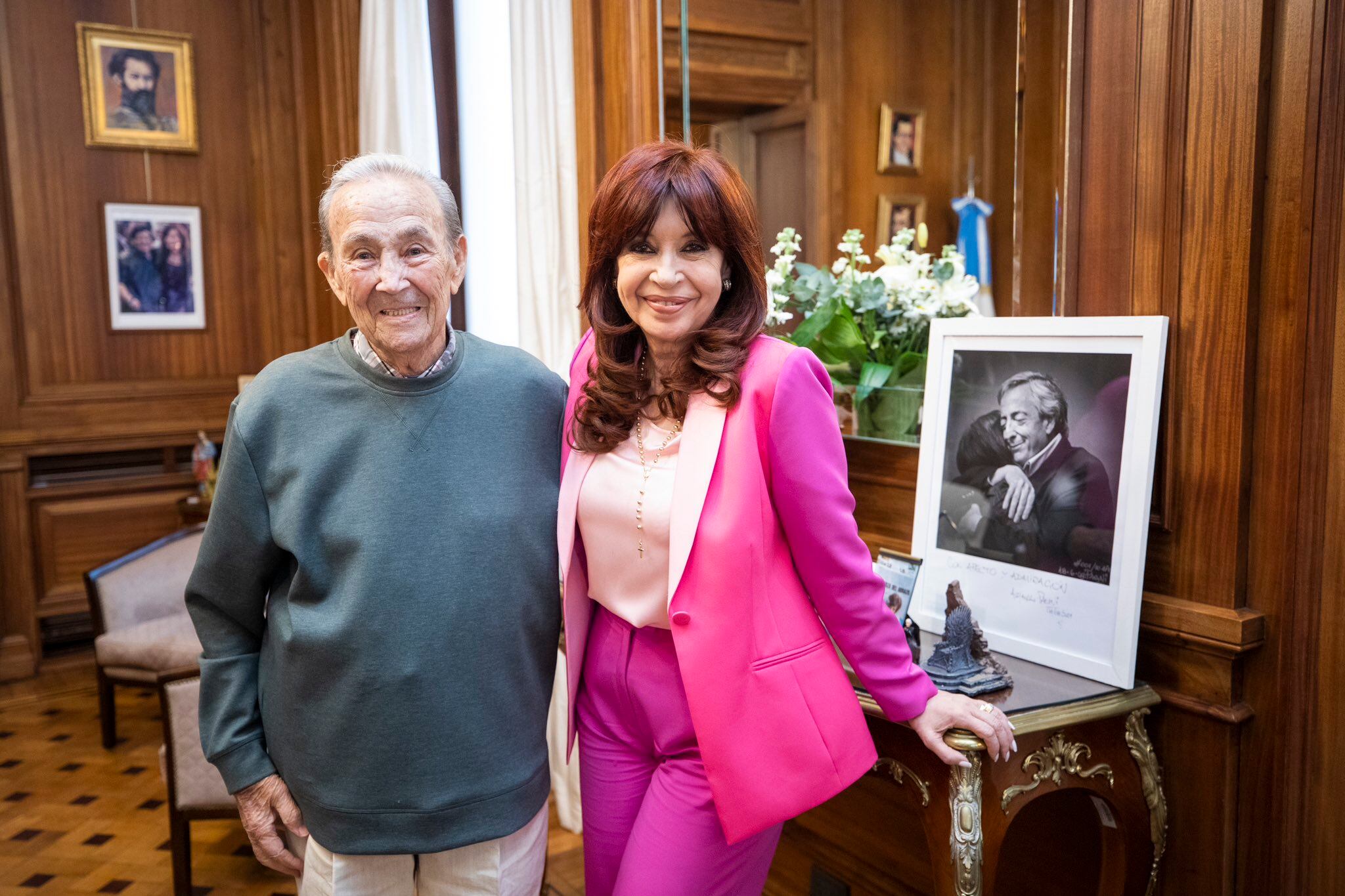 CFK con Livraga en el Senado.
