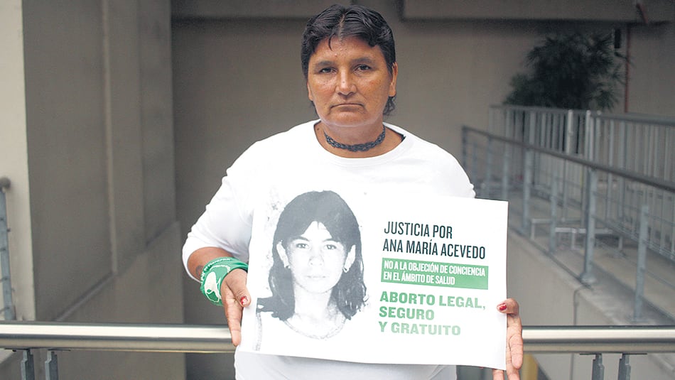 Norma Cuevas, la madre de Ana María Acevedo, la joven santafesina muerta porque el sistema de salud le negó un aborto.