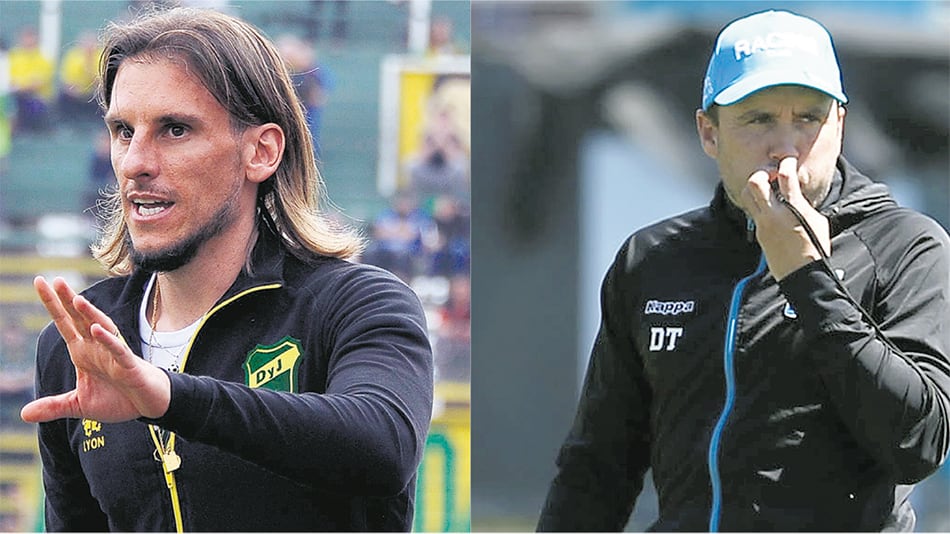Sebastián Beccacece y Eduardo Coudet, dos técnicos que van por su primer título en el fútbol argentino.