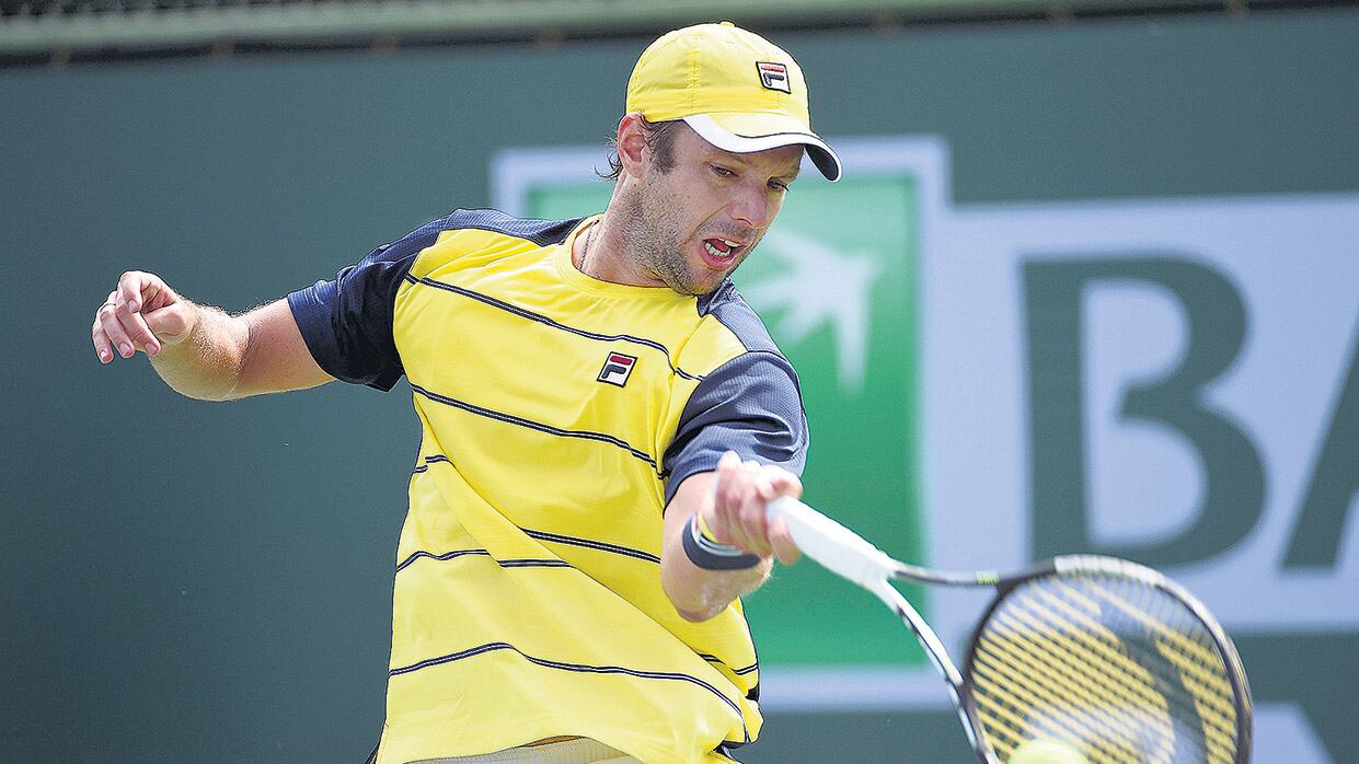 Horacio Zeballos, ayer en la cancha 3 del torneo californiano.