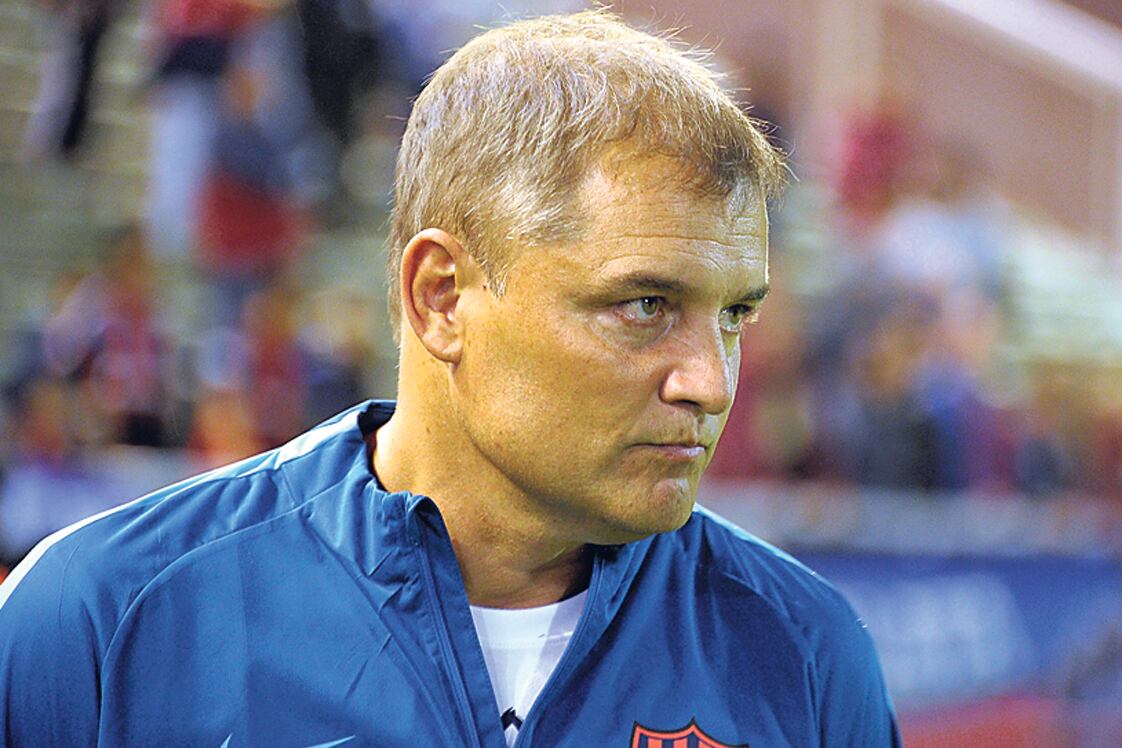 El uruguayo Diego Aguirre, DT de San Lorenzo.