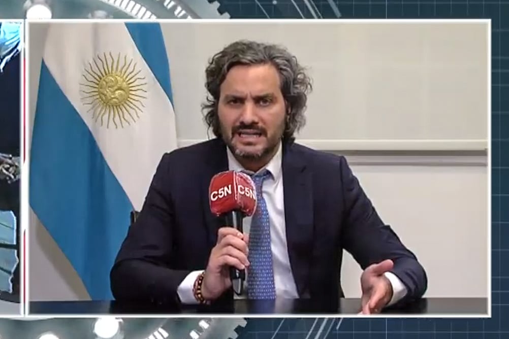 El jefe de Gabinete, Santiago Cafiero, respondió luego de la conferencia de prensa. 