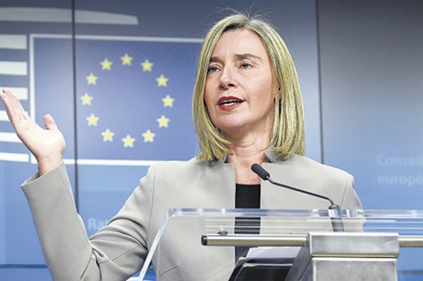 La alta representante de la UE para la Política Exterior, Federica Mogherini, pide elecciones.