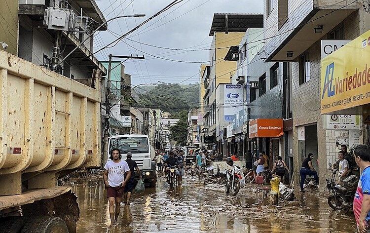 Una imagen de la desolación en Belo Horizonte por el temporal.
