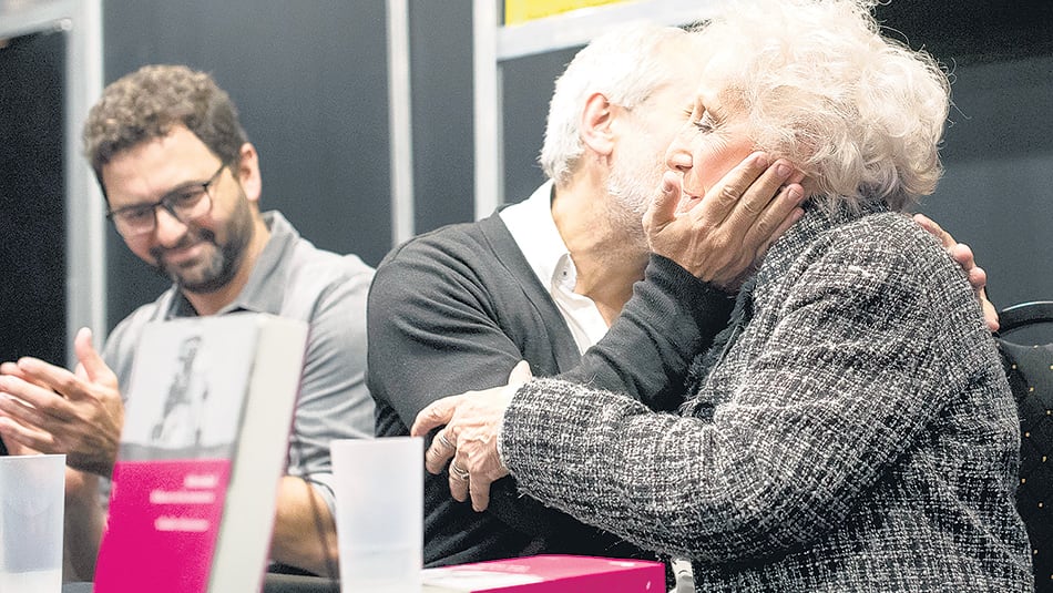Leonardo Fossati, Claudio Altamirano y Estela de Carlotto.