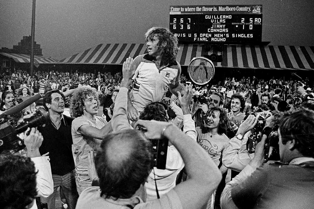 Vilas en andas cuando se consagró en 1977