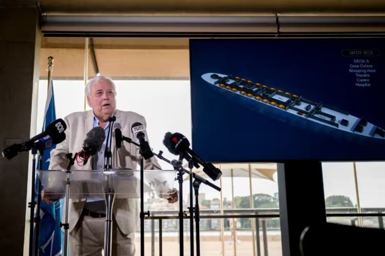 Clive Palmer reflota los planes del Titanic II 10 años después del primer anuncio. Imagen: @Biancadamarchi.