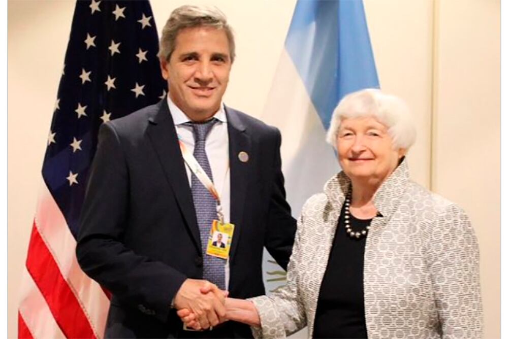 El ministro de Economía, Luis Caputo, se reunió con la secretaria del Tesoro de Estados Unidos, Janet Yellen.