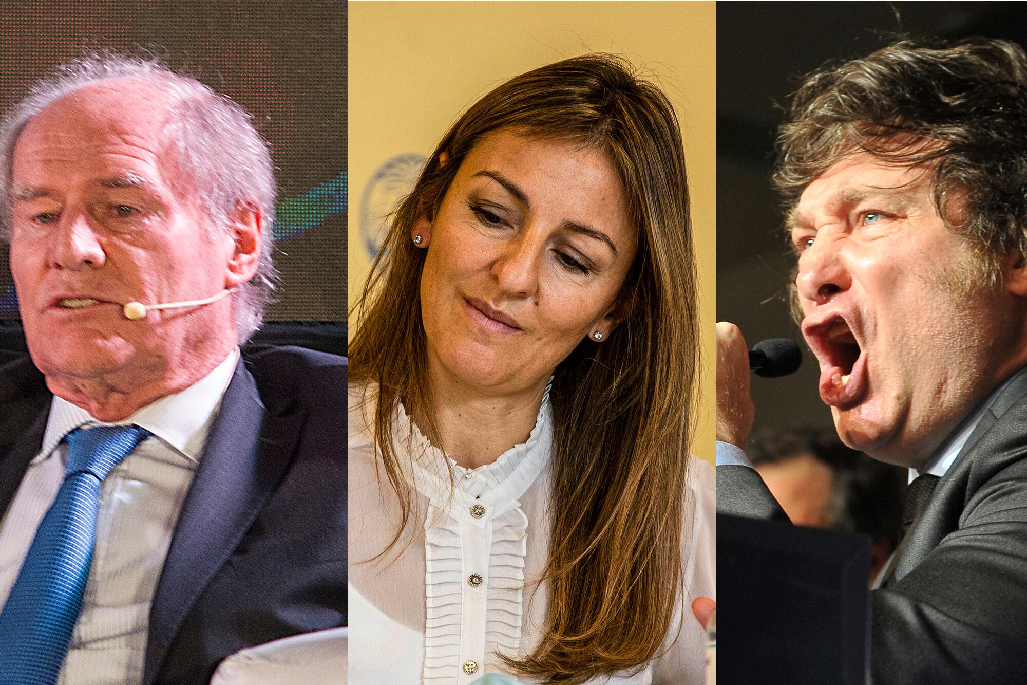 Federico Braun, Sol Acuña y Javier Milei 