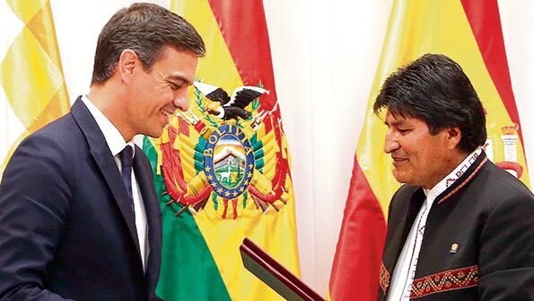 Sánchez garantizó a Morales la cooperación española.