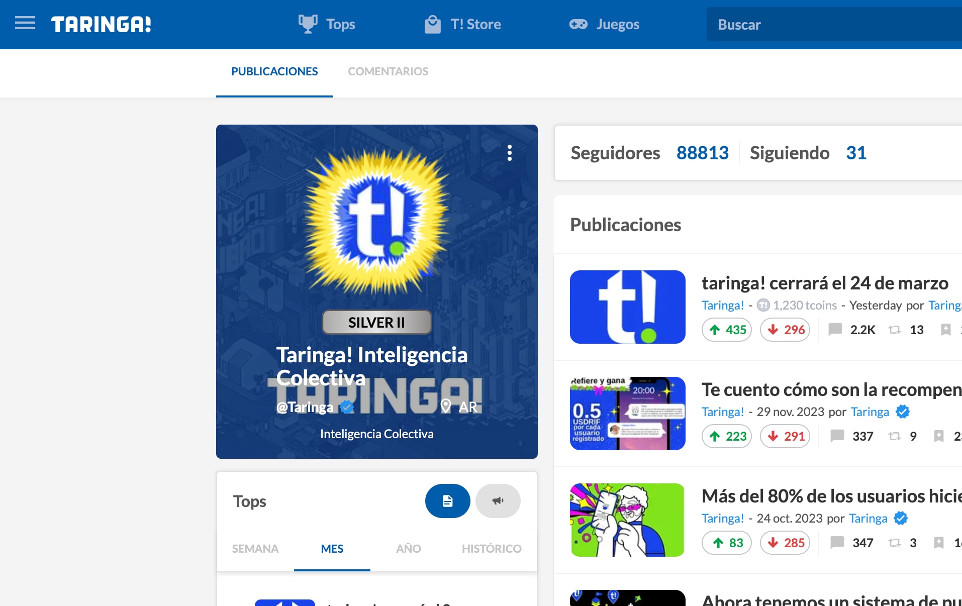 Taringa.com abrió un 8 de junio de 2004, en pleno auge de las primeras web 2.0