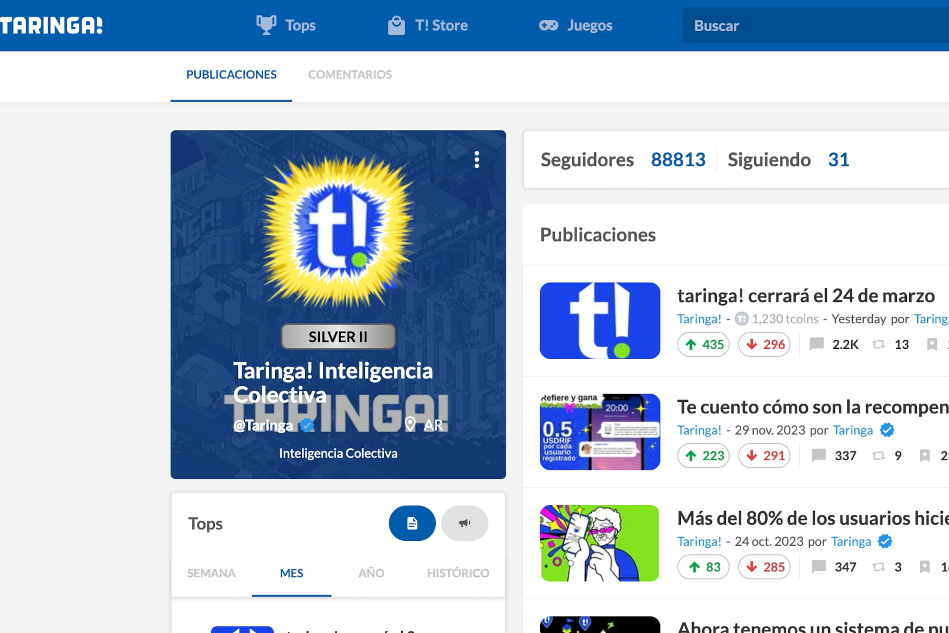 Taringa.com abrió un 8 de junio de 2004, en pleno auge de las primeras web 2.0