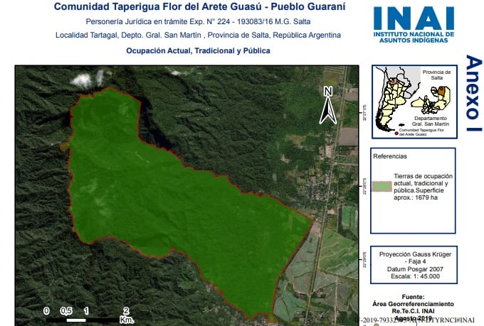 Territorio relevado por el Inai
