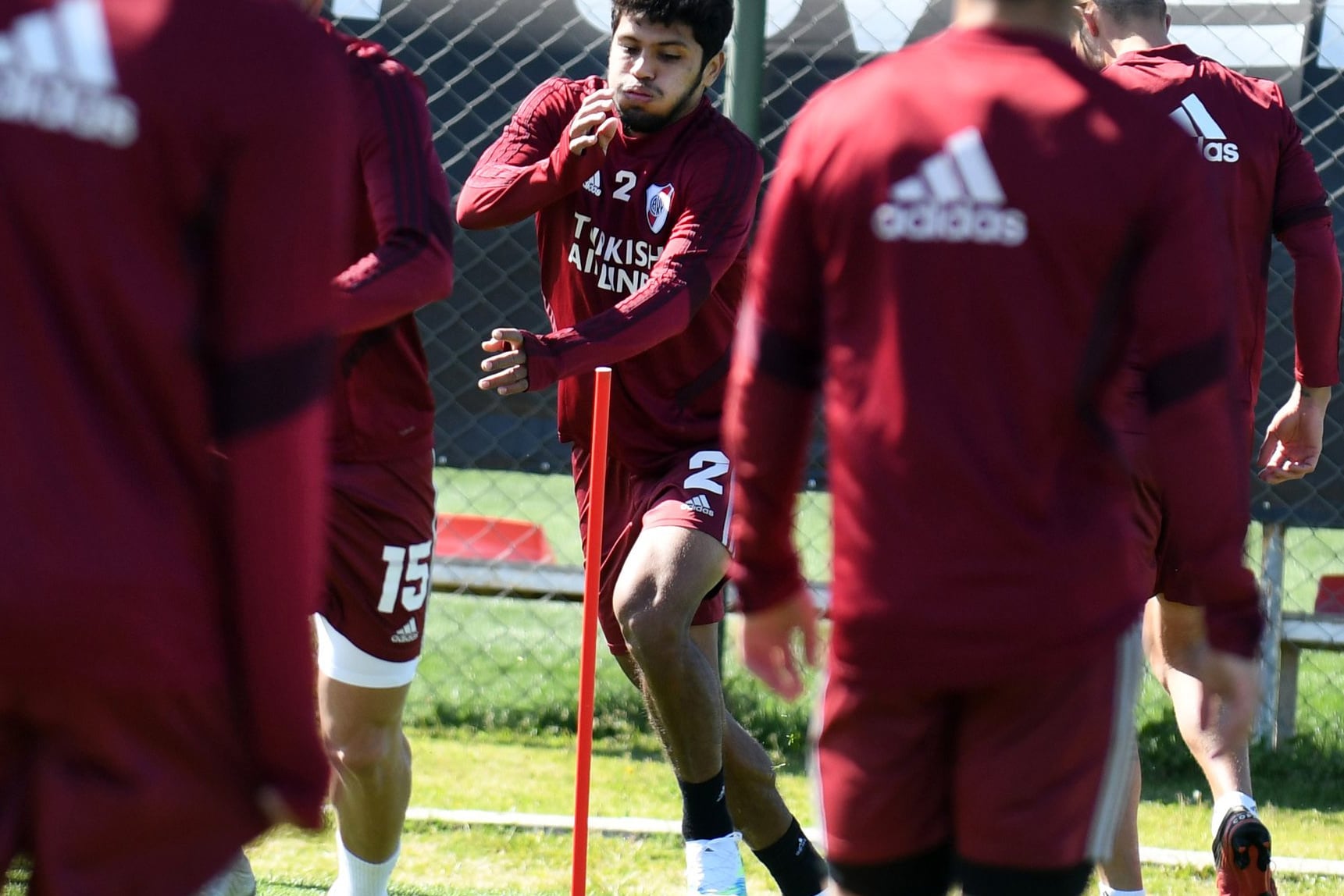 Entrenamiento de River en Ezeiza.