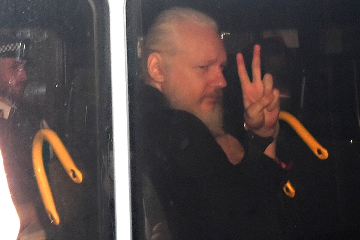 Julian Assange fue detenido en abril.
