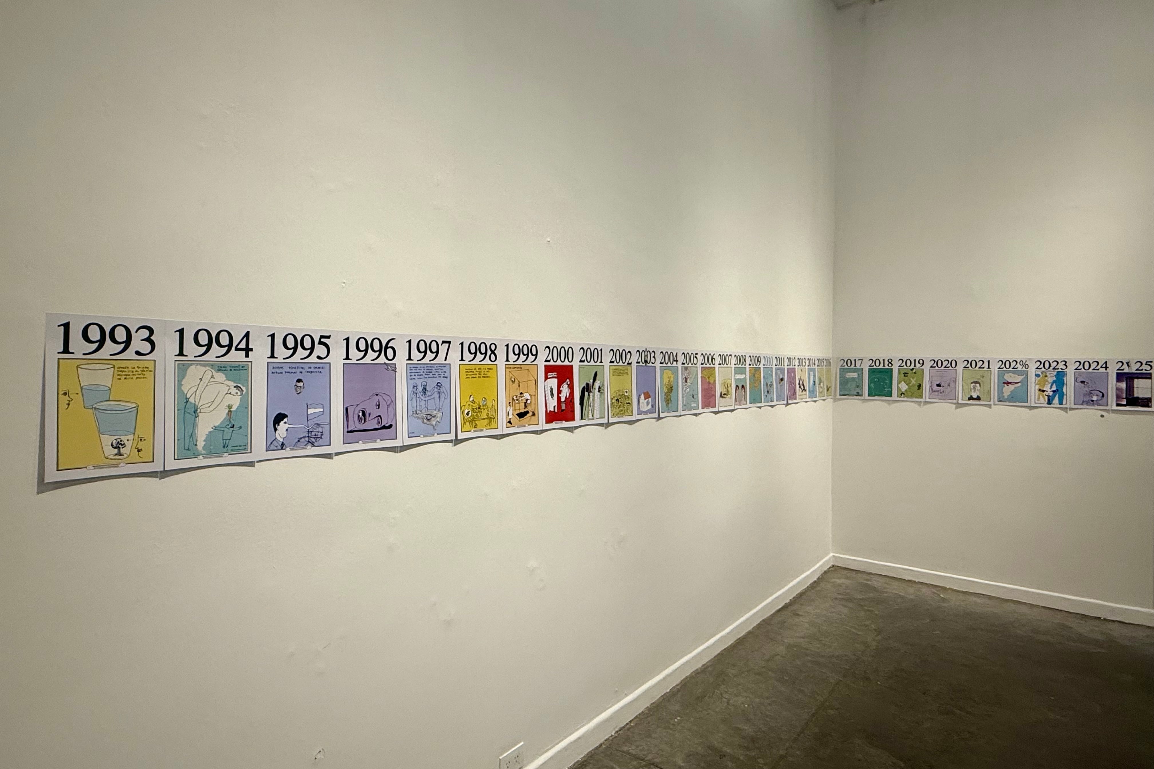 Vista general de "La conquista II", de Martín Kovensky. Abajo: Algunas piezas de Kovensky.