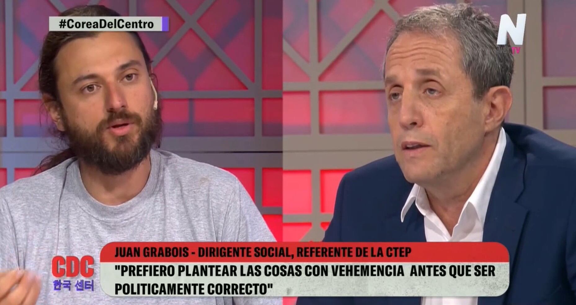 "No es lo que te parece, es lo que dice el tuit", le señaló Grabois a Tenembaum.