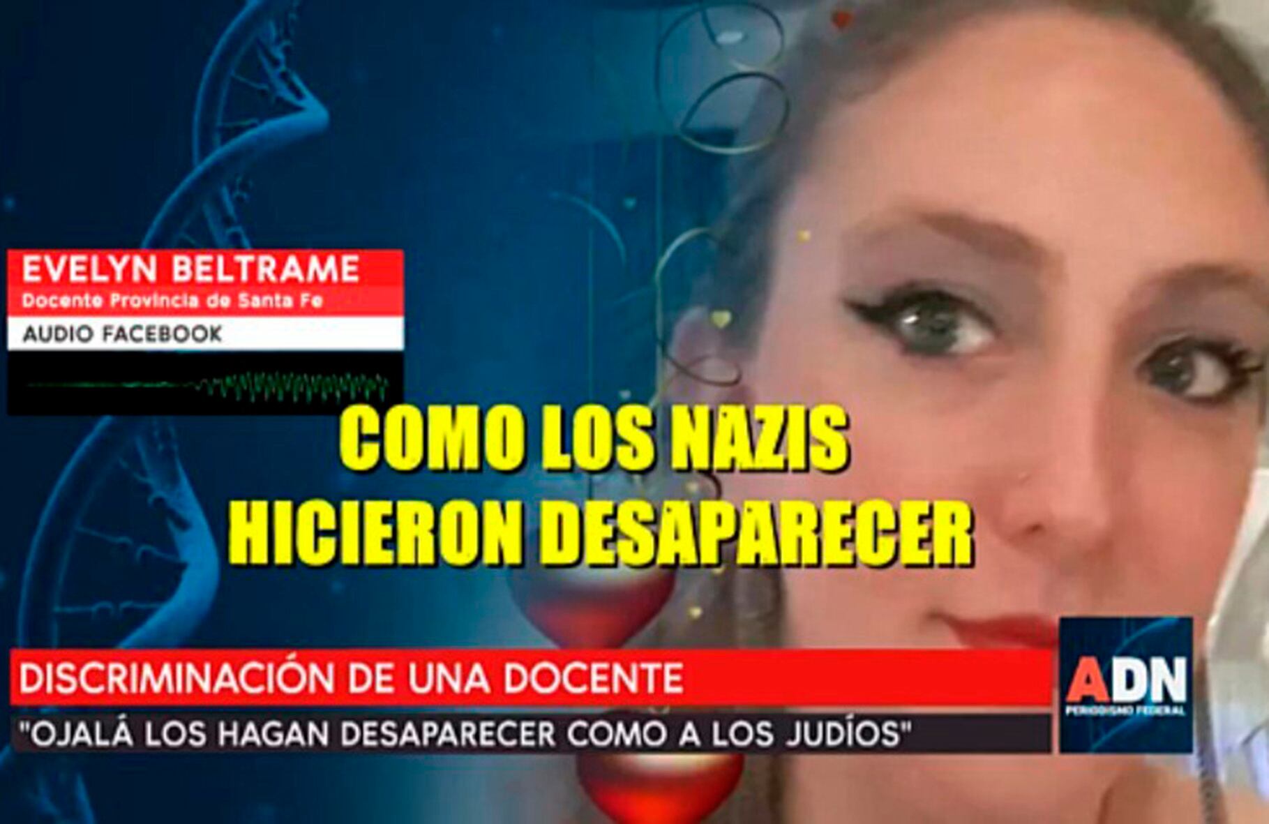 Beltrame le mandó un audio amenazante por Facebook a una periodista.