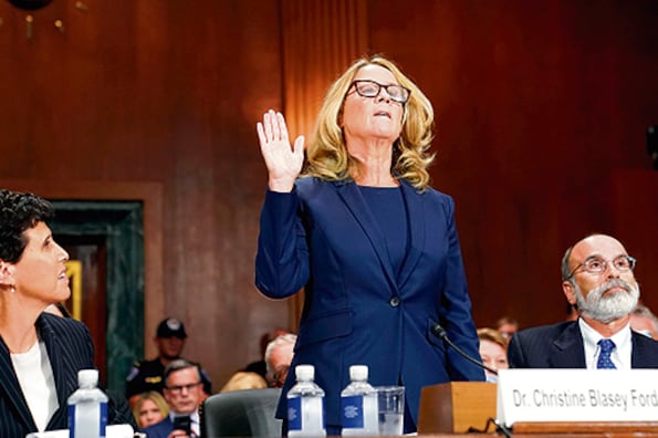 Christine Blasey Ford, la mujer que acusó a Kavanaugh en el Senado estadounidense.