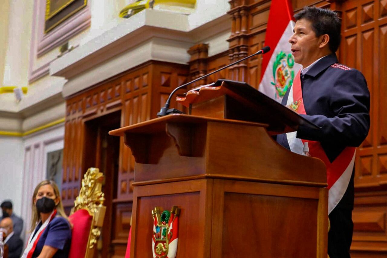 El presidente de Perú, Pedro Castillo.