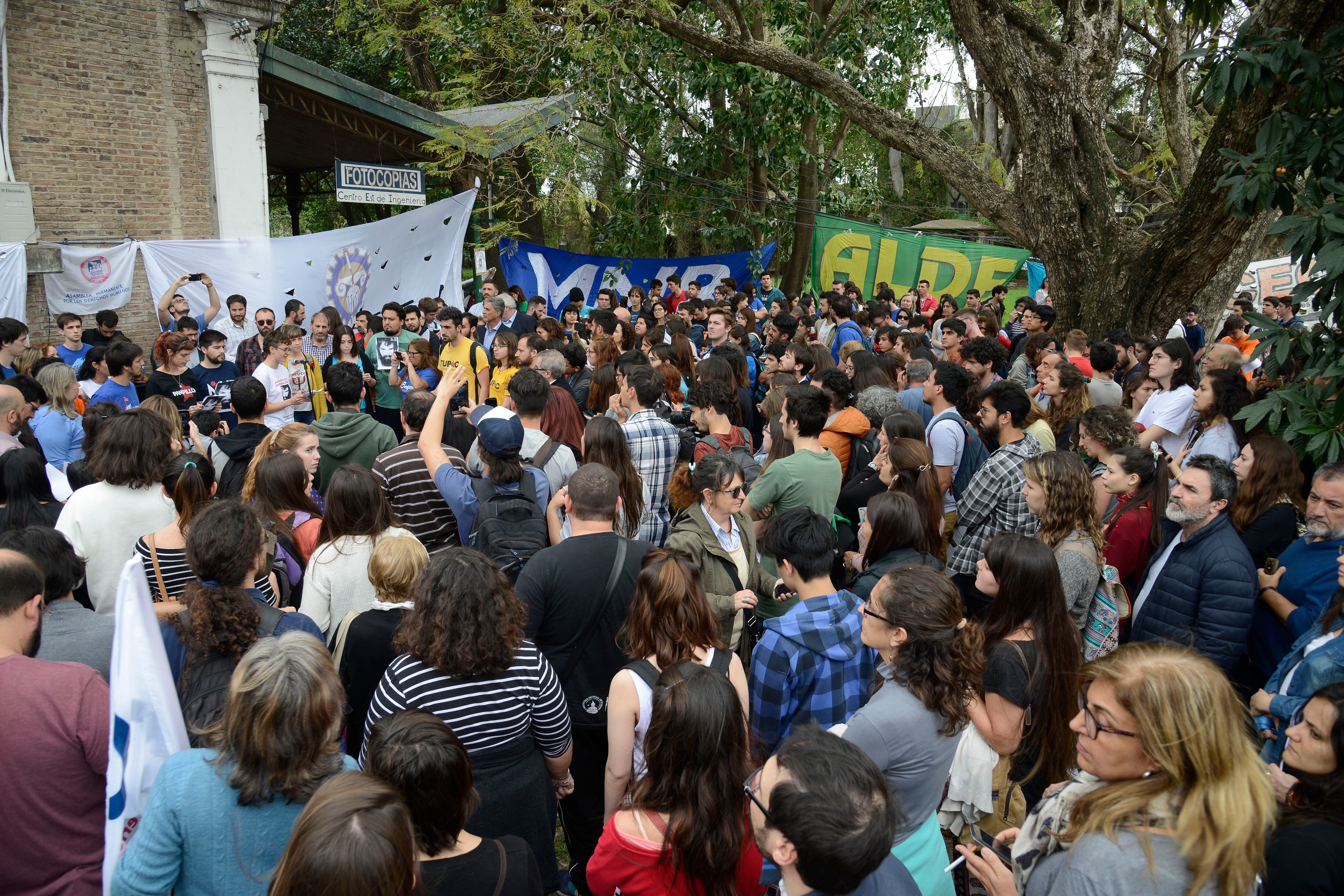 El acto contó con la adhesión de Nora Cortiñas y una comunicación con Sergio Maldonado.