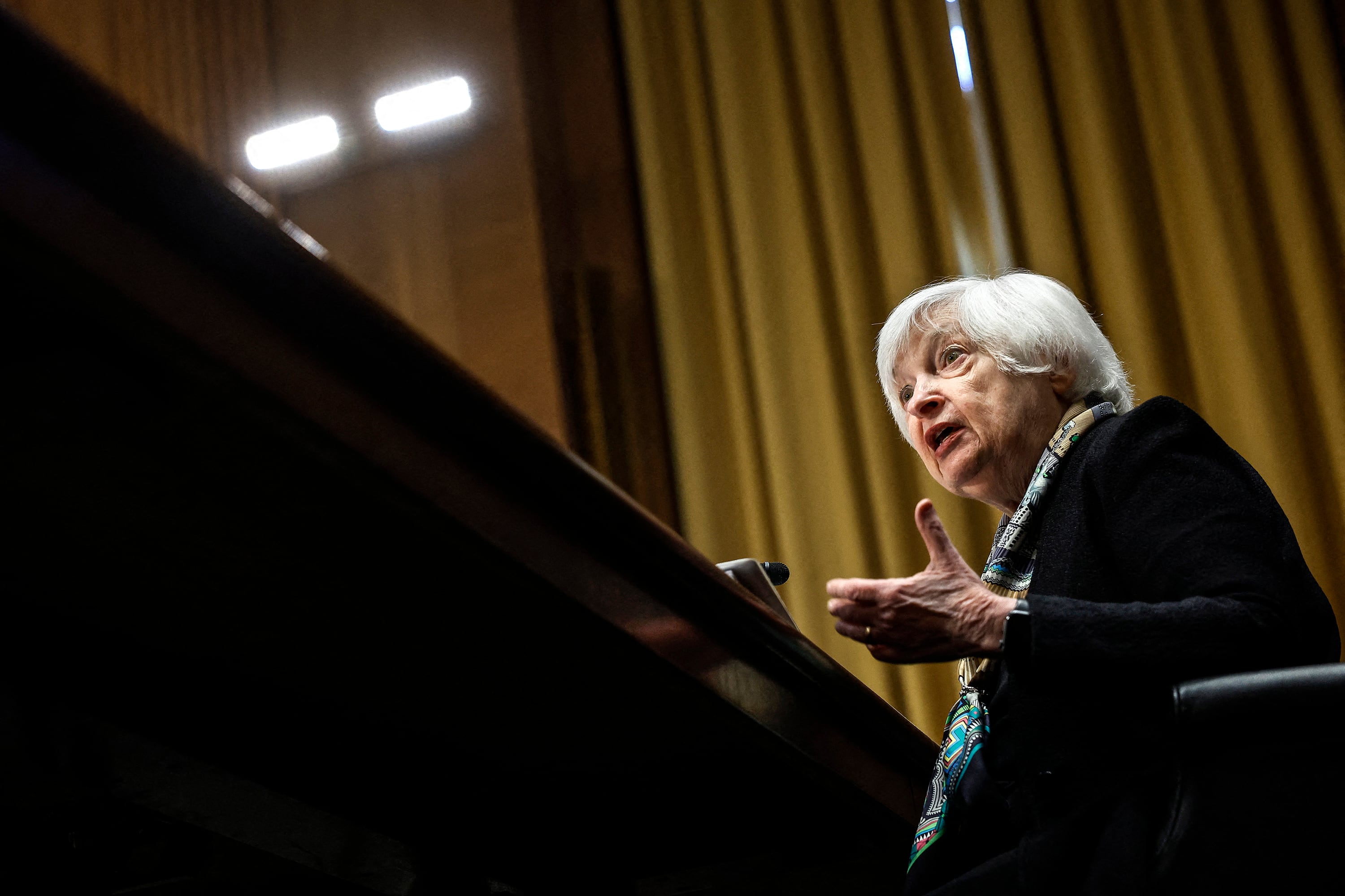 Janet Yellen, secretaria del Tesoro de EE.UU., trató de llevar tranquilidad a los mercados.