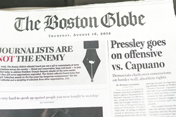 El tradicional diario The Boston Globe inició una campaña que comenzó el miércoles.