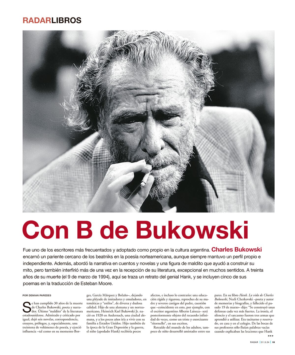 Con B de Bukowski - 29/03/2024