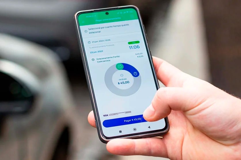 La app Blinkay avisará a los conductores cuando les queden cinco minutos de estacionamiento.