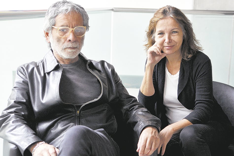 Contreras y Darín, dos de los protagonistas de la obra estrenada en el Centro Cultural de la Cooperación.