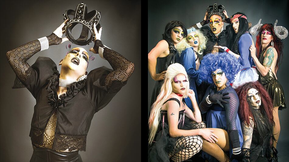 arriba: shadia mamani, molly manija, la profe elektra Trash, demerol inn, scarlet vanblood. abajo: emma boombox, roxy candy, kahlo black