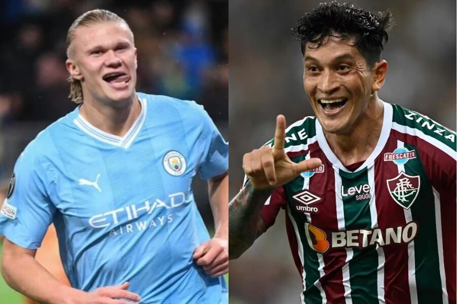 Erling Haaland y Germán Cano, los goleadores de Manchester City y Fluminense.
