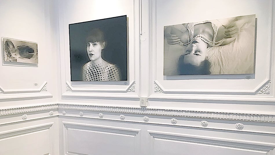 Vista parcial de la muestra de Zulema Maza en la Casa de las Culturas de Tigre.