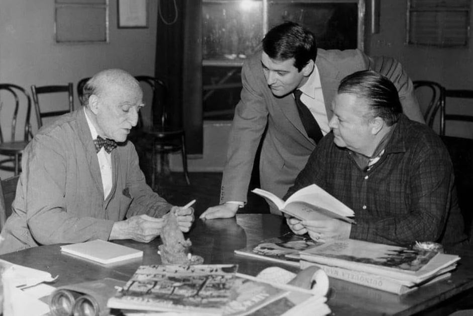 Fabián junto a Benito Quinquela Martín y Aníbal "Pichuco" Troilo