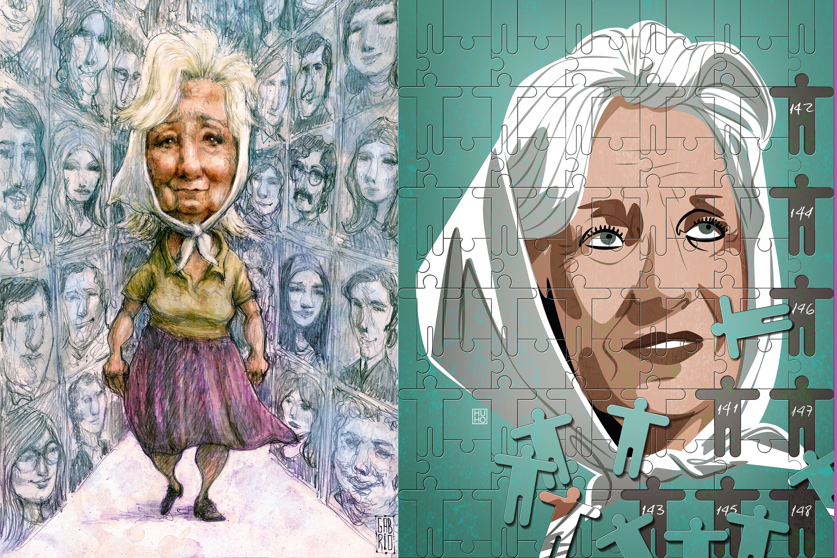 Obras de Hugo Horita y Gabriel Hernán Ramírez.