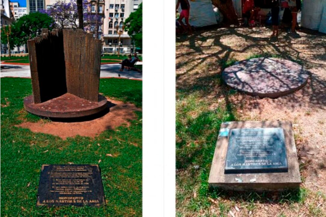 Memoria Activa le reclama a la administración porteña que se haga cargo de buscar los listones con los nombres de sus familiares y ponga en valor nuevamente a la instalación.