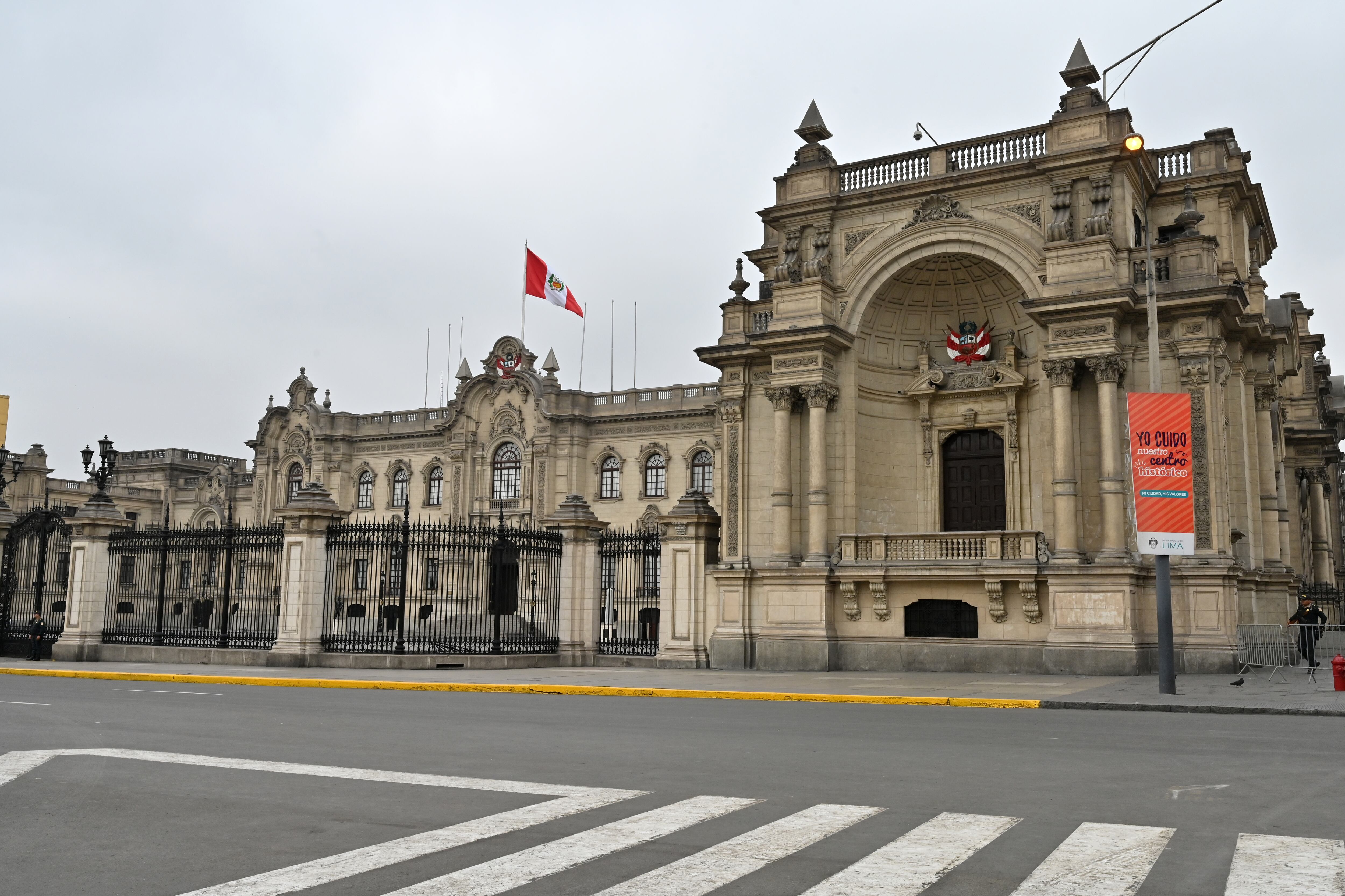 El Palacio de Gobierno en Lima.