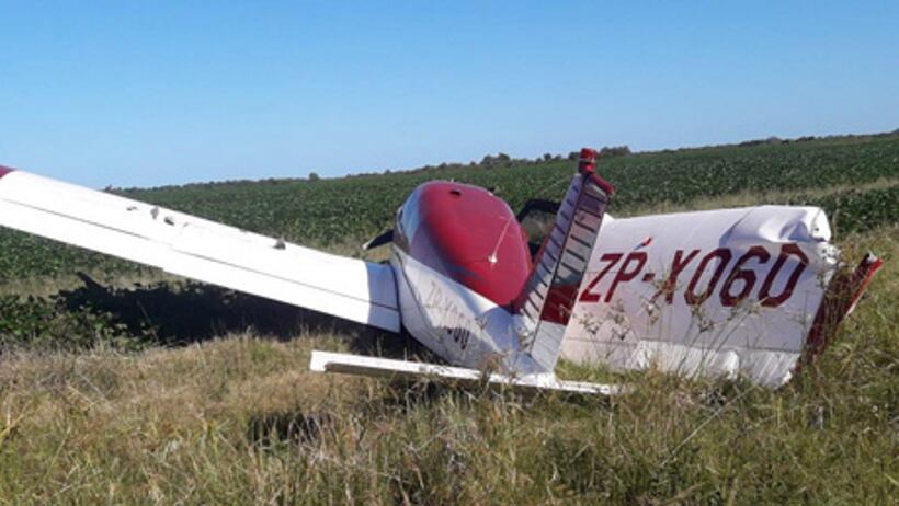 La avioneta aterrizó en un campo en la zona de San Justo en 2020.