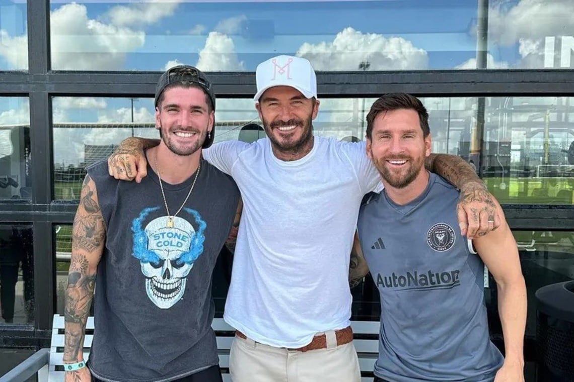 De Paul, David Beckham y Messi, juntos en Miami