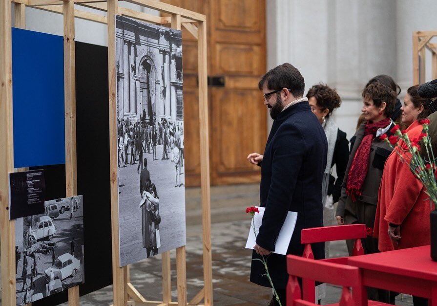 Presidente de Chile, Gabriel Boric, en el acto este domingo por el 49 aniversario del golpe de Estado / Twitter de Presidencia de Chile