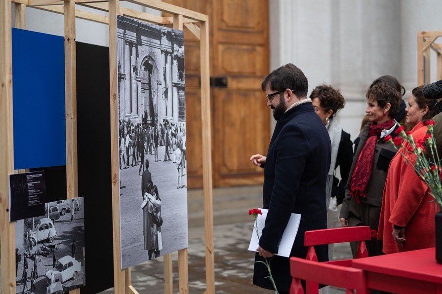 Presidente de Chile, Gabriel Boric, en el acto este domingo por el 49 aniversario del golpe de Estado / Twitter de Presidencia de Chile