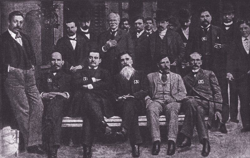 Alem juntos a otros seguidores de la naciente UCR, hace 130 años.