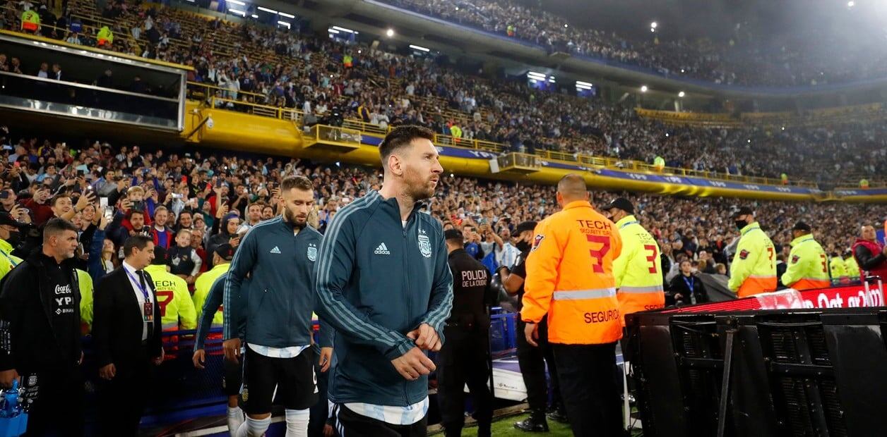 Lionel Messi, la última vez que Argentina jugó en La Bombonera.