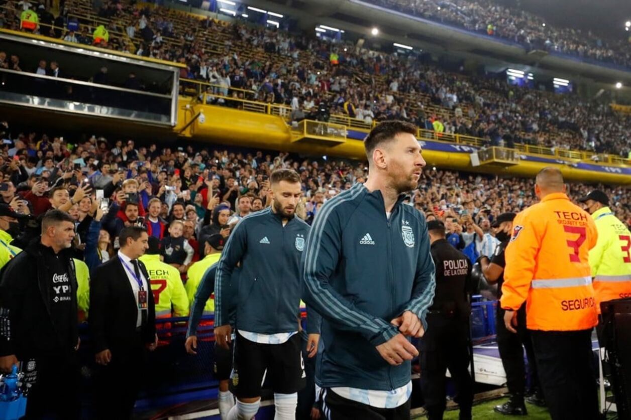 Lionel Messi, la última vez que Argentina jugó en La Bombonera.