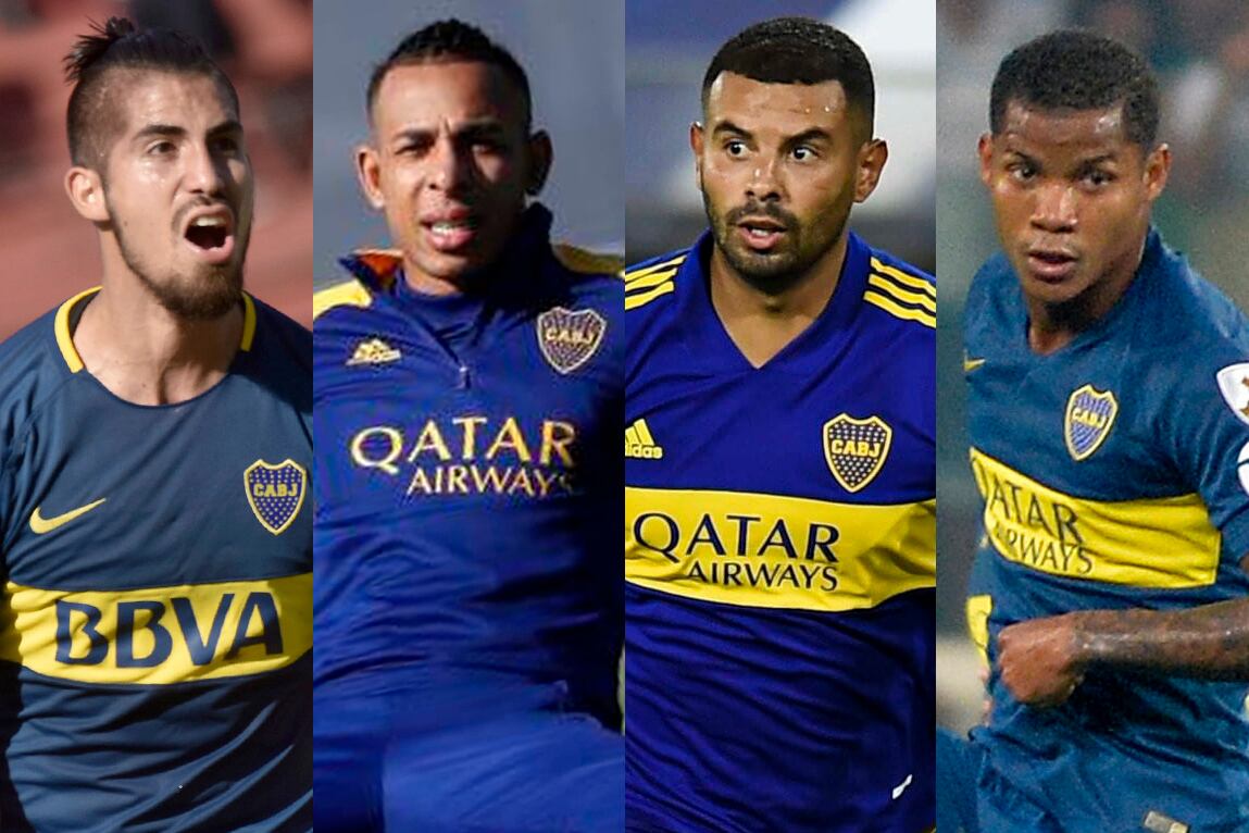 Oscar Junior Benítez, Sebastián Villa, Edwin Cardona y Wilmar Barrios.