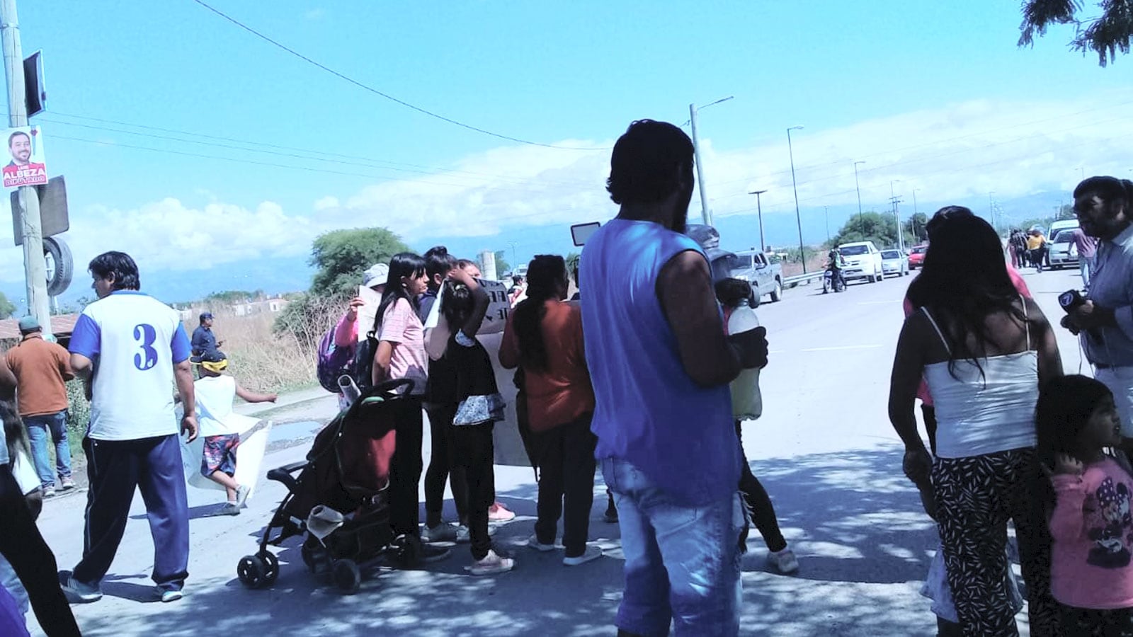 Protesta sobre la ruta 26