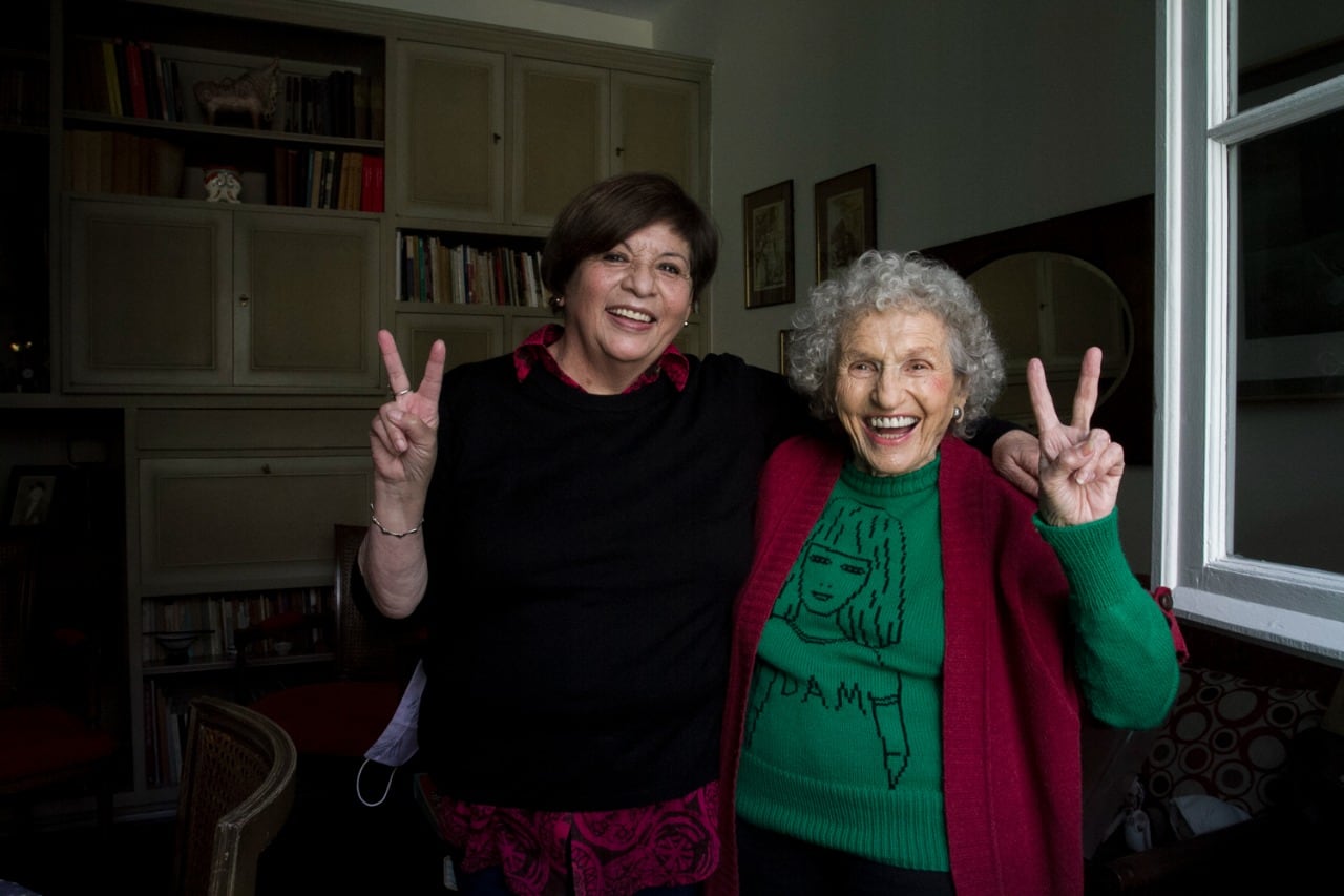 Graciela Lois y Lita Boitano, con las sonrisas intactas. 