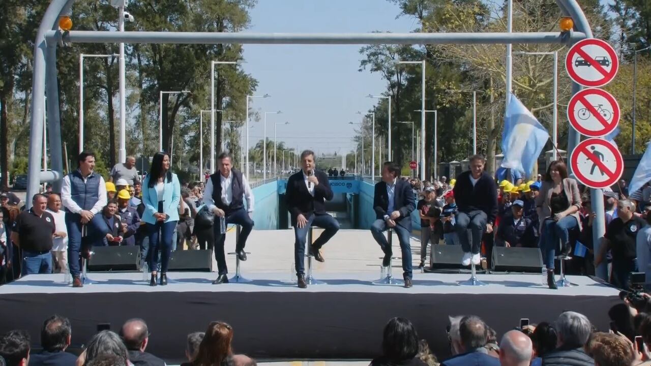 Massa, durante su discurso en Malvinas Argentinas. 