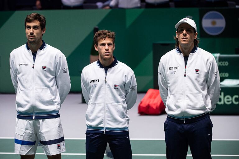 Gaudio junto a Schwartzman y Pella.